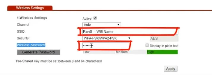 cambiar contraseña wifi 192.168.0.1