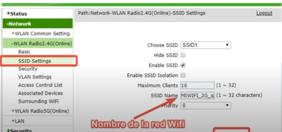 cambiar nombre ssid wifi zte router