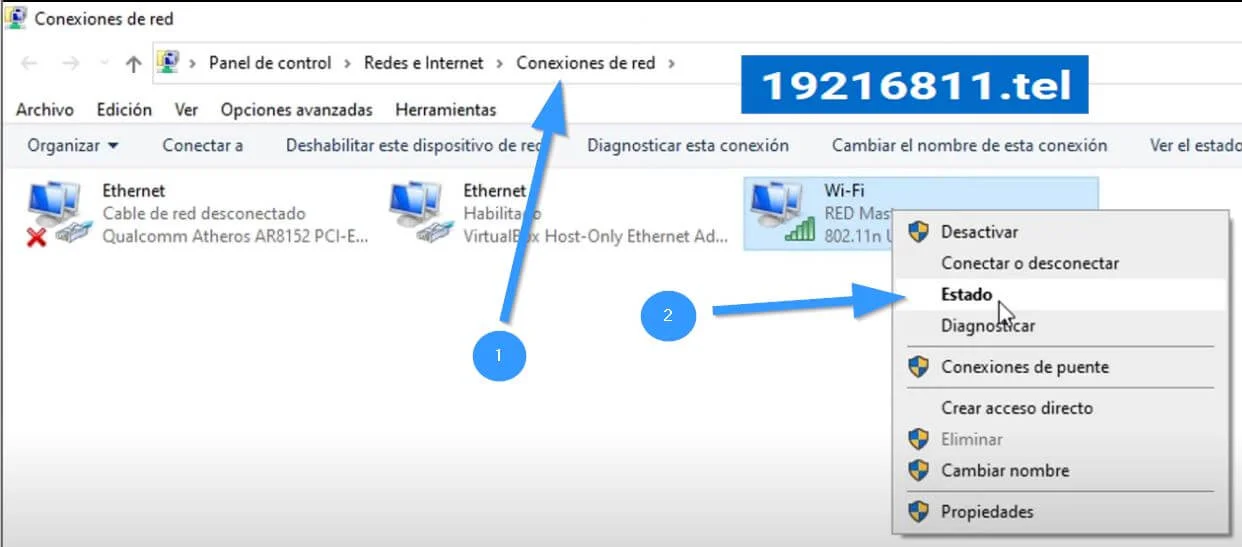 configurar red wifi contraseña windows 10