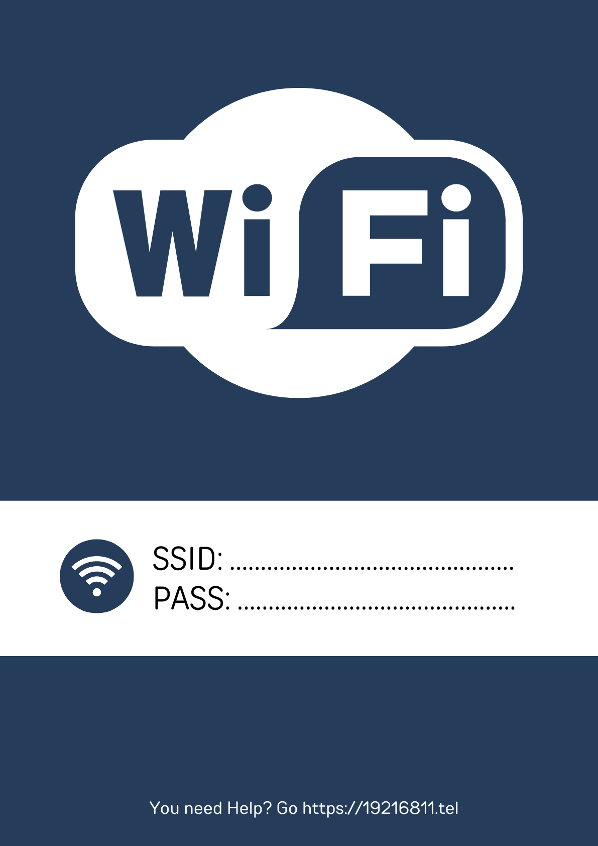 նպատակային wifi ձևանմուշ