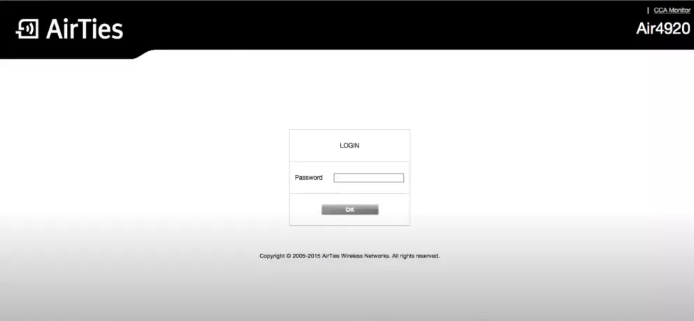 Iniciar sesión Router Airties 1 Airties1 1
