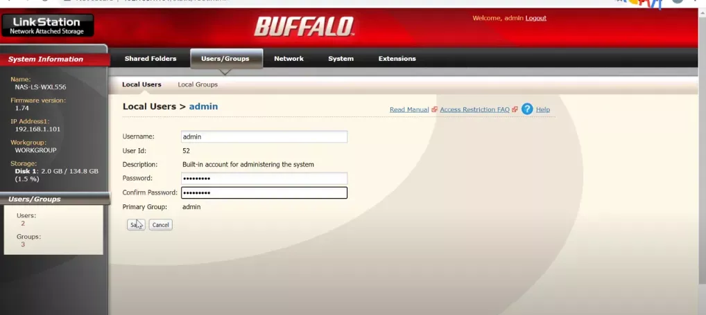 Iniciar sesión Router Buffalo 2 Buffalo2 2