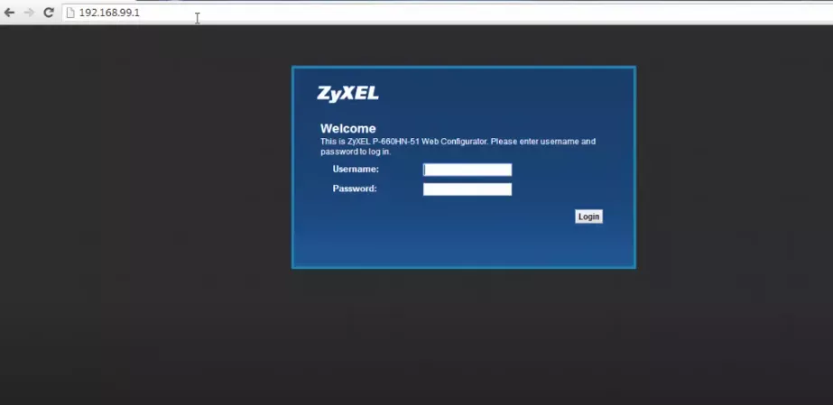 Iniciar sesión Router Zyxel 1 1